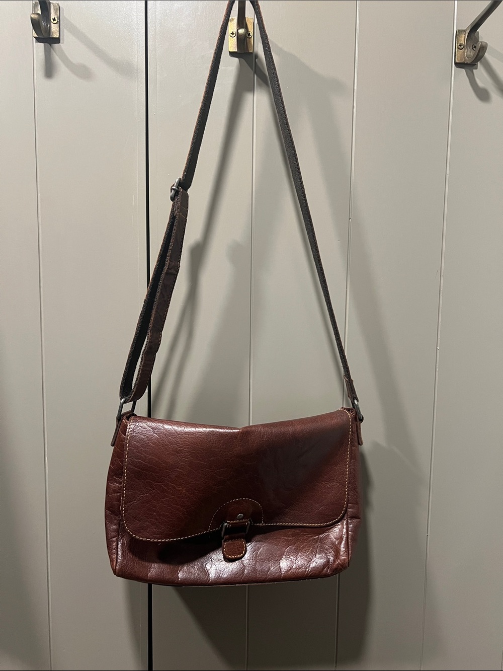 Jack Georges Genuine Leather Crossbody Bag